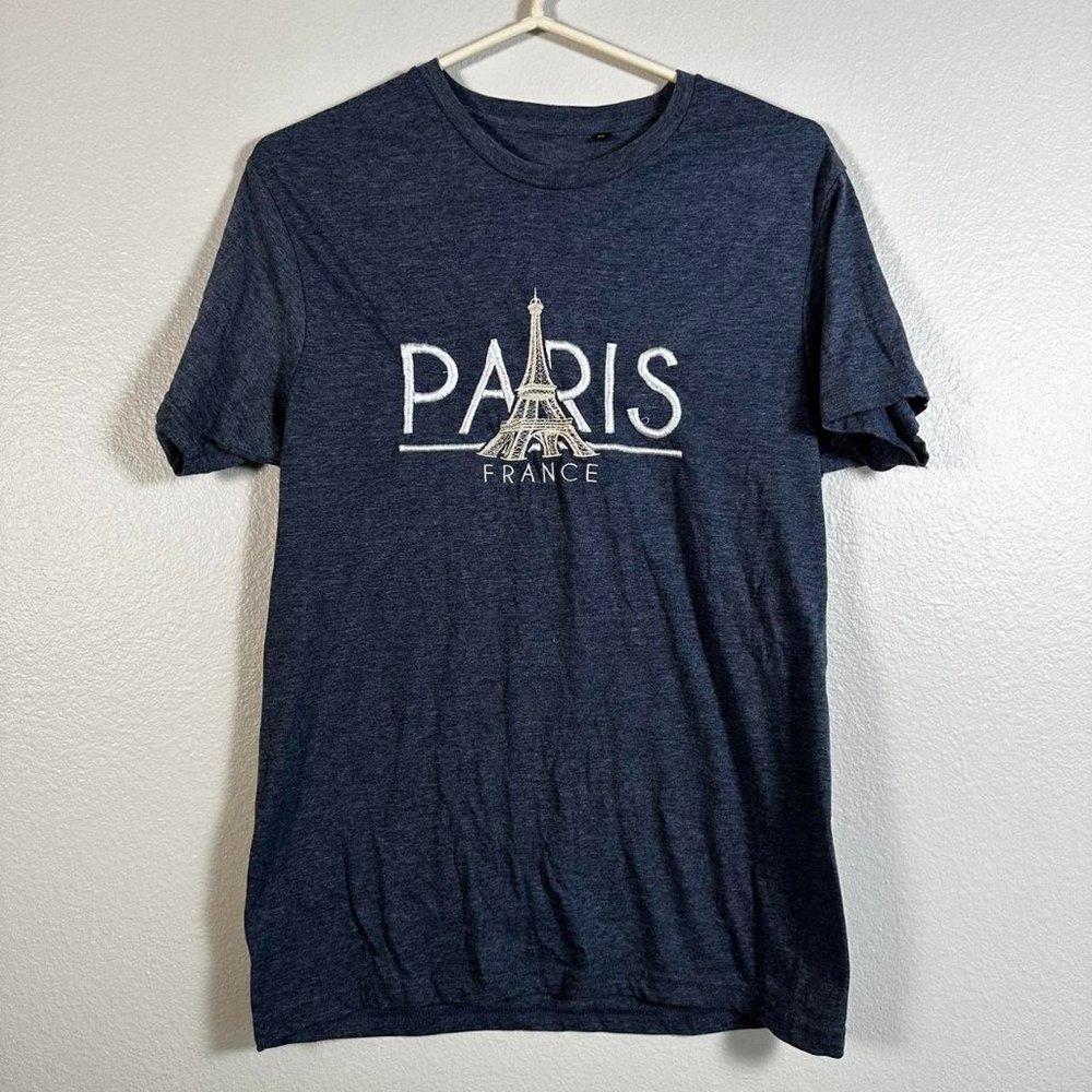 Paris Embroidered Gray T-shirt